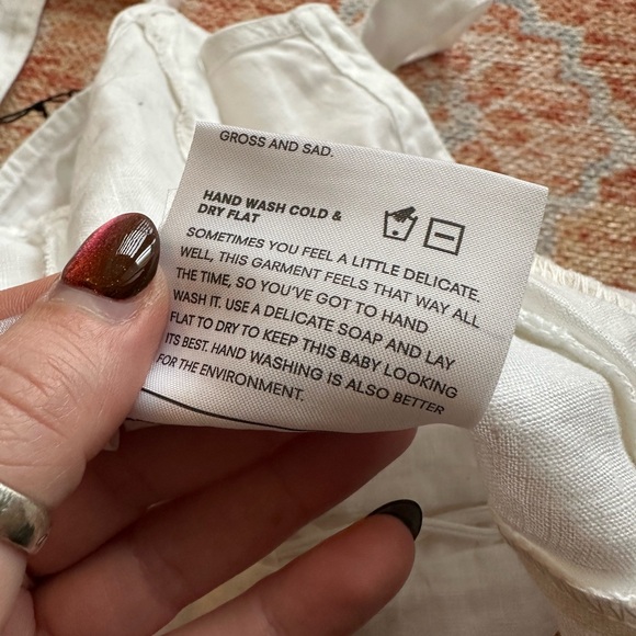 NWT reformation Landen linen top white size 2 - Picture 8 of 10